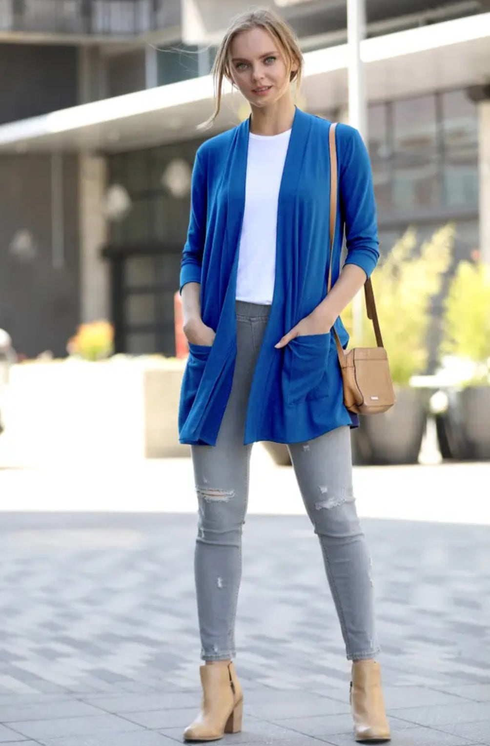 S Cobalt Pocket Cardi
